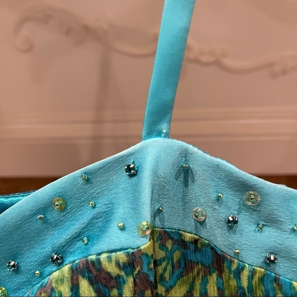 Laundry by Shellli Segal cocktail Silk dress Sz 6 - Picture 5 of 13